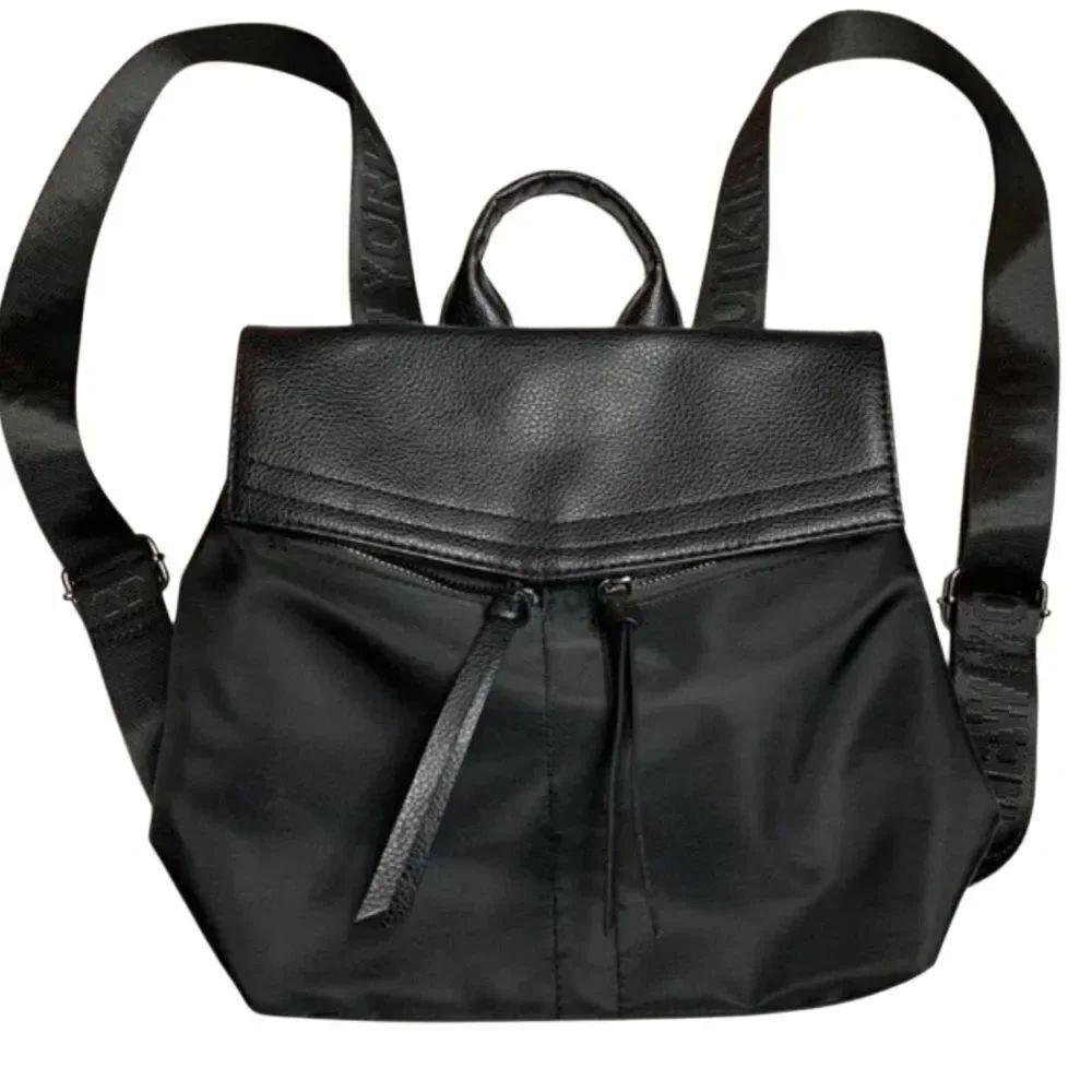 Botkier New York Black Trigger Logo Double Strap Mini Backpack